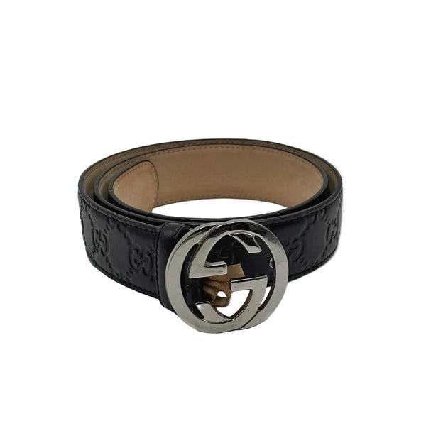 Gucci GG Supreme Belt with G Buckle Size 85.34 (Pre-owned)