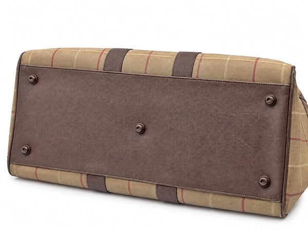 Burberry Nova Check Canvas Boston Bag (Pre-owned) QJBH72R
