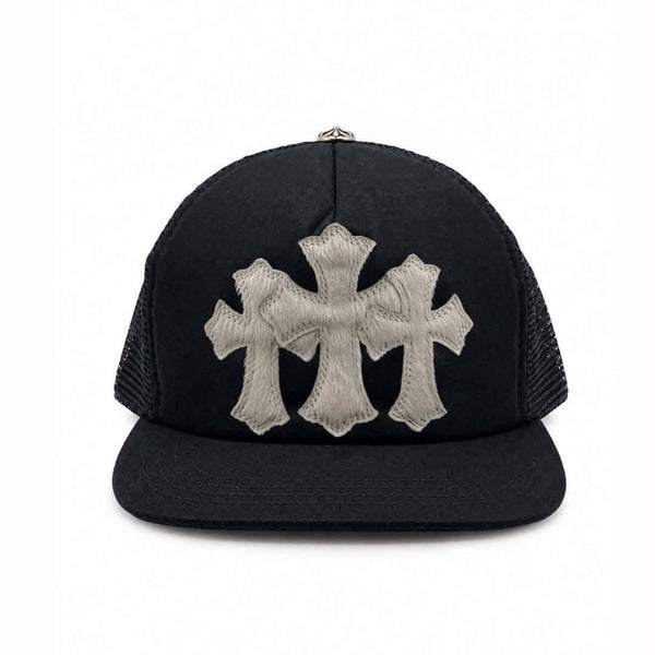 Chrome Hearts Cemetery Calf Hair Trucker Hat Black