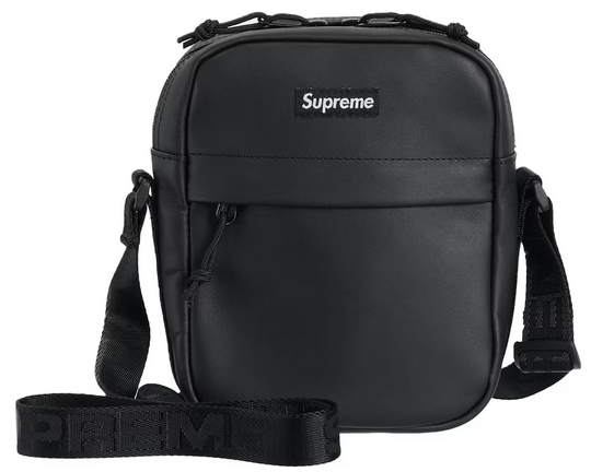 Supreme Leather Shoulder Bag Black