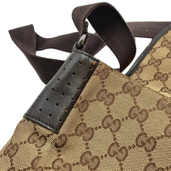 Gucci Beige/Ebony GG Canvas Medium Messenger Bag (Pre-owned) 3Q72WCB