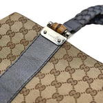 Load image into Gallery viewer, Gucci Medium GG Canvas Bamboo Libeccio Tote Bag (Pre-owned) R6KMQY2
