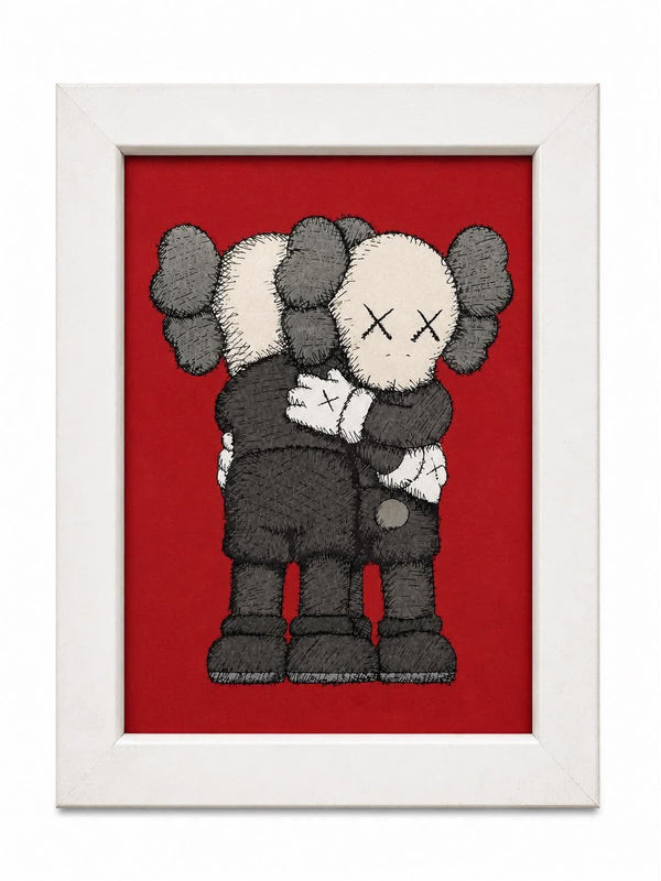 Kaws Christmas Holiday Cards Framed (White)
