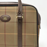 Load image into Gallery viewer, Burberry Vintage Beige/Brown Check Fabric Satchel (Pre-owned)
