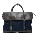 Load image into Gallery viewer, Burberry Black Label Business Bag Dark Brown/Navy Leather (Pre-owned)

