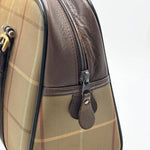 Load image into Gallery viewer, Burberry Vintage Beige/Brown Check Fabric Satchel (Pre-owned)
