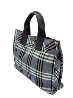 Load image into Gallery viewer, Burberry Blue Label Nova Check Mini Tote Bag in Light Bue Canvas (preowned)
