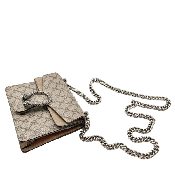 Gucci Dionysus Shoulder Bag GG Supreme Mini Beige (Like new)