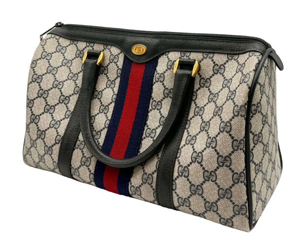 Gucci Boston Bag GG monogram Canvas Leather (Pre-owned) 8RJ8DX7