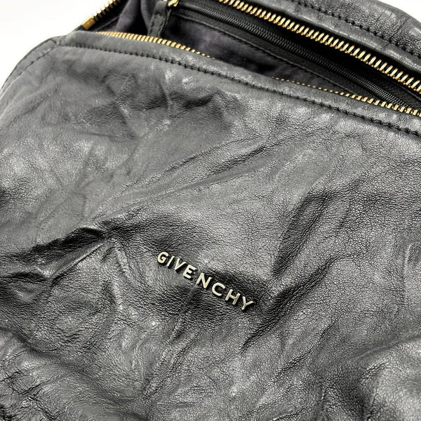 Givenchy Black Wrinkled Sheepskin Leather Large Pandora Bag (Pre-owned) 77XBXDM