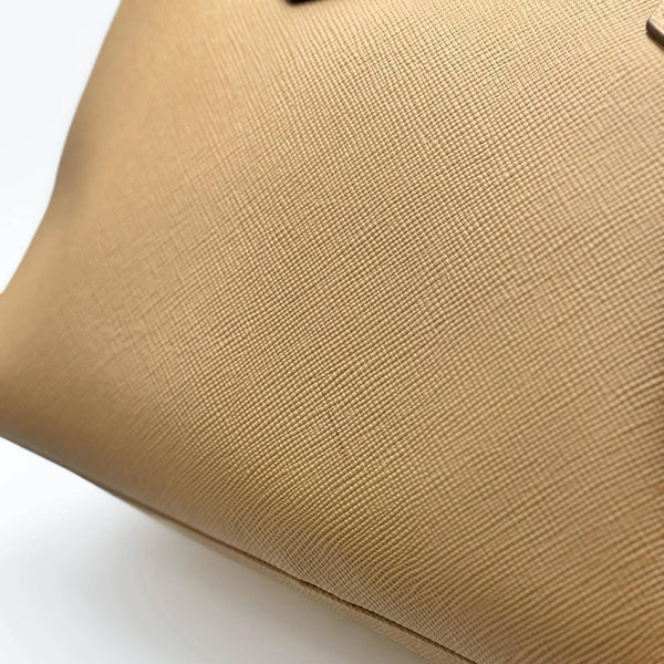 Prada Caramel Saffiano Lux Leather Twin Tote Bag (Pre-owned) HJTX82W