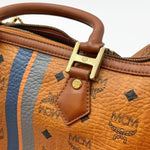 Load image into Gallery viewer, MCM Visetos Dog Bone Boston Bag (Pre-owned)
