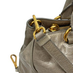 Load image into Gallery viewer, Prada Beige Vitello Shine Leather Tote (Pre-owned) VCGRMV2
