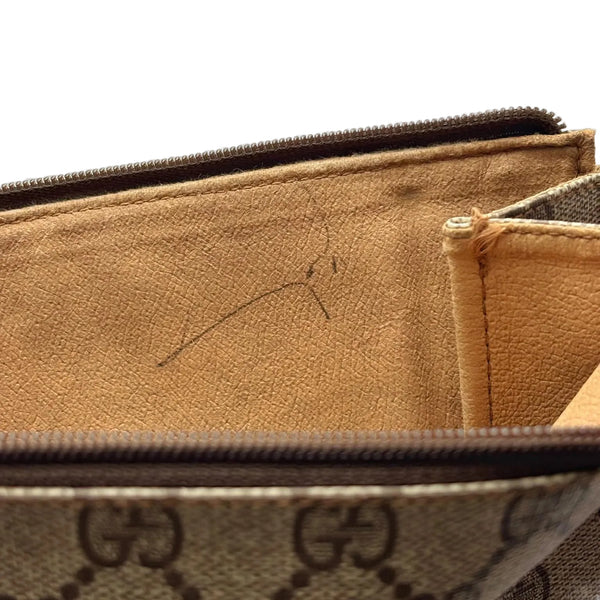 Gucci Ophidia Brown Canvas Clutch Bag Vintage (Pre-owned) MXJR6TW