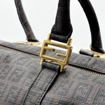 Load image into Gallery viewer, Fendi Brown Zucchino Coated Canvas and Leather Forever Bauletto Boston Bag (Pre-owned) HRTBH2M
