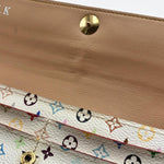 Load image into Gallery viewer, Louis Vuitton White Monogram Multicolor Sarah Wallet (Pre-owned)
