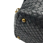 Load image into Gallery viewer, Bottega Veneta Black Intrecciato Woven Nappa Leather Montaigne Satchel Bag (Pre-owned) HCQ79BT
