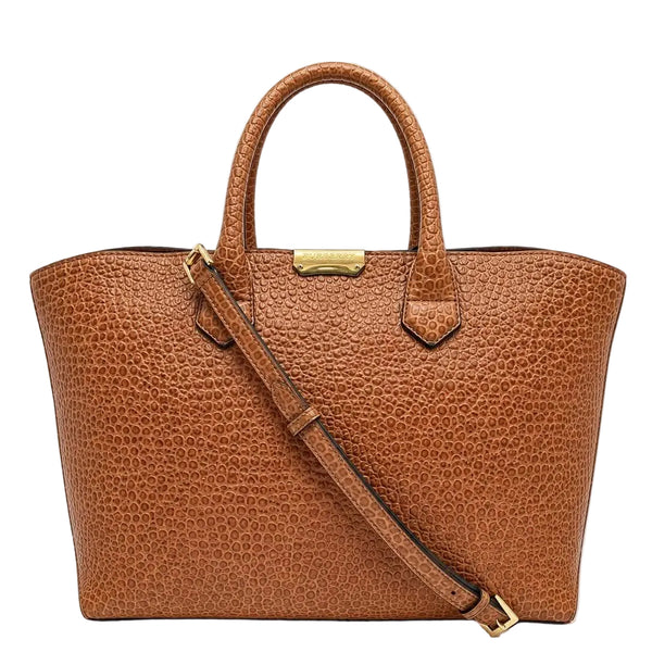 Burberry Dewsberry Convertible Tote Heritage Grained Leather Medium (Pre-owned) 929RDVD