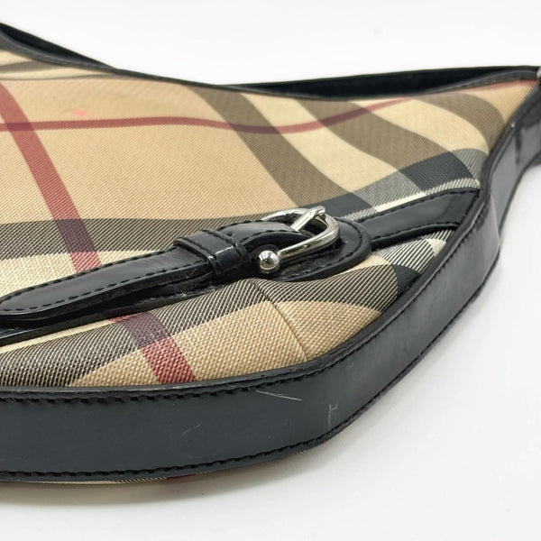 Burberry Supernova Check Coated Canvas Larkin Hobo (Pre-owned)