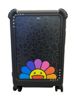 Load image into Gallery viewer, Takashi Murakami x CASETiFY Smile (Rainbow) 21" Carry-On Suitcase Matte Black

