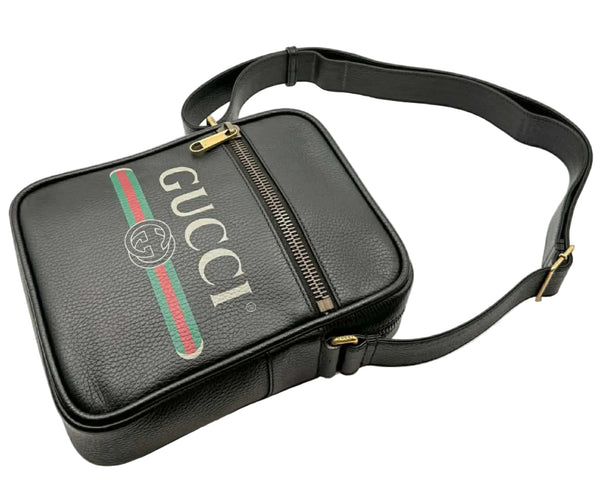 Gucci Print Messenger Bag in Black (Like new)