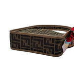 Load image into Gallery viewer, Fendi Fabric Jacquard Vitello Grace FF 1974 Mini Fendessence Shoulder Bag Tobacco Moro Ebano (Like new) 4BW2Y6R
