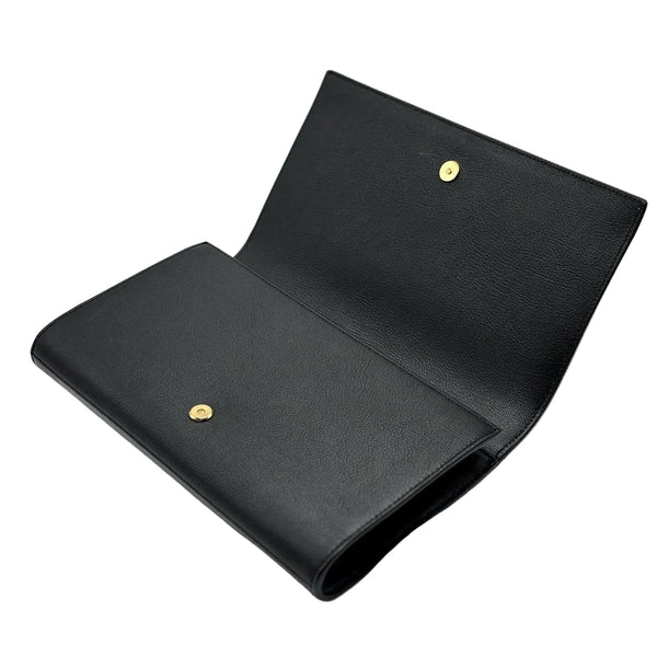 Saint Laurent Belle De Jour Clutch Bag in Black Calfskin Leather (Like new) X86B9JB