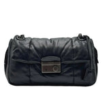 Load image into Gallery viewer, Prada Black Nappa Bomber Leather Flap Bag (Like new) YMJX29G
