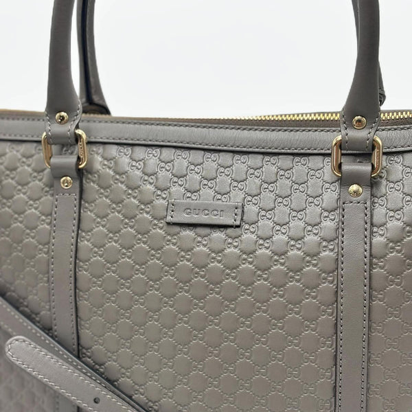 Gucci Grey Micro Guccissima Leather Convertible Satchel Bag (Like new) 68HK49C