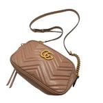 Load image into Gallery viewer, Gucci GG Marmont Small Camera Bag Beige Matelasse Leather (Pre-owned)
