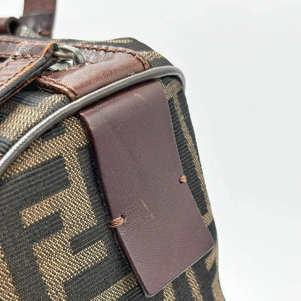 Fendi Brown Zucca Canvas Boston (Pre-owned) W8CGB6J