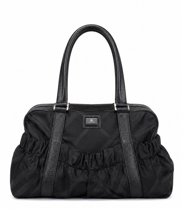 Burberry Black Jacquard Nova-Check SM Johnstone Tote Bag (Pre-owned)