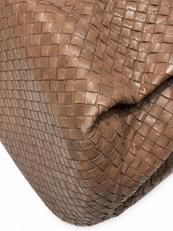 Bottega Veneta Nappa Intrecciato Parachute Bag Maple (Pre-owned) QV3D2TY