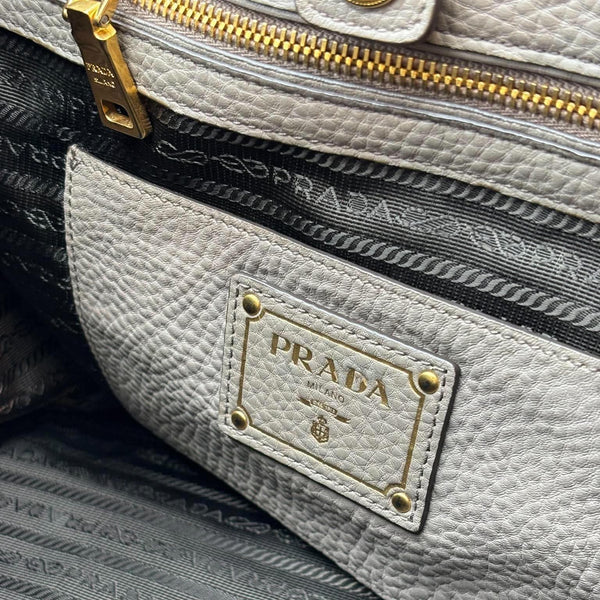 Prada Handbag Leather Grey (Pre-owned) CVXX632