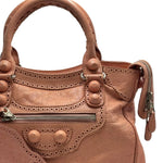 Load image into Gallery viewer, Balenciaga Grenadine Lambskin Leather Peach Giant Brogues Bag (Pre-owned) KVCKMH6
