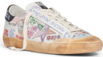 Load image into Gallery viewer, Golden Goose Men's Super-Star Graffiti-Print Leather White Silver Black
