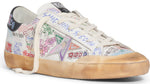 Load image into Gallery viewer, Golden Goose Men's Super-Star Graffiti-Print Leather White Silver Black (Women's)
