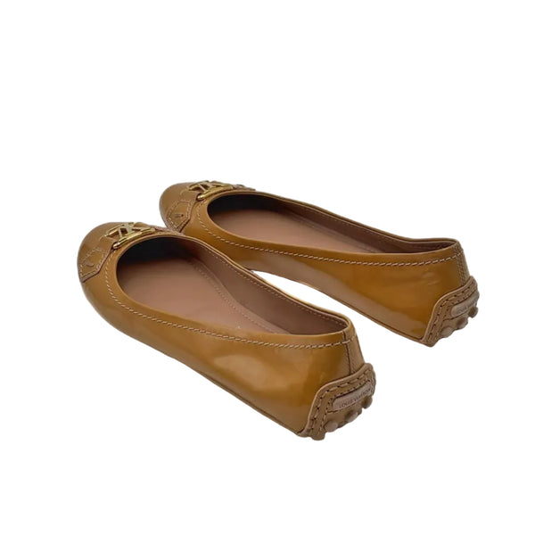Louis Vuitton Patent Calfskin Womens Oxford Ballerina Flats (Pre-owned)