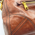 Load image into Gallery viewer, Prada Palissandro Vitello Shine Leather East/West Satchel Bag (Pre-owned)
