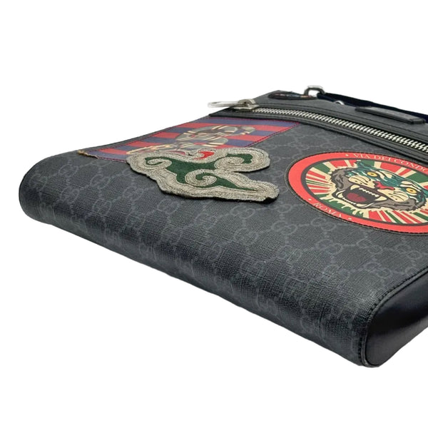 Gucci Black GG Supreme Canvas Night Courier Messenger Bag (Pre-owned) 8J769BV
