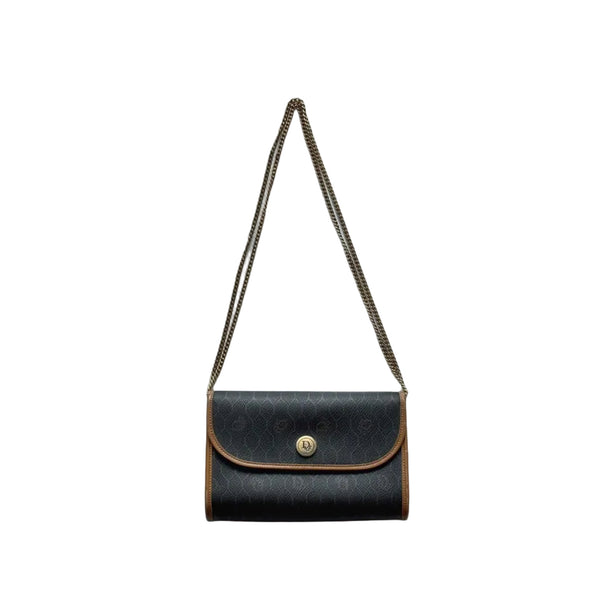 Christian Dior Vintage Chain Brown Crossbody Bag (Pre-owned)