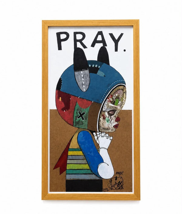 Reen Barrera 'Pray' Framed (Signed)