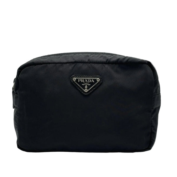 Prada Small Nylon Black Pouch (Pre-owned)