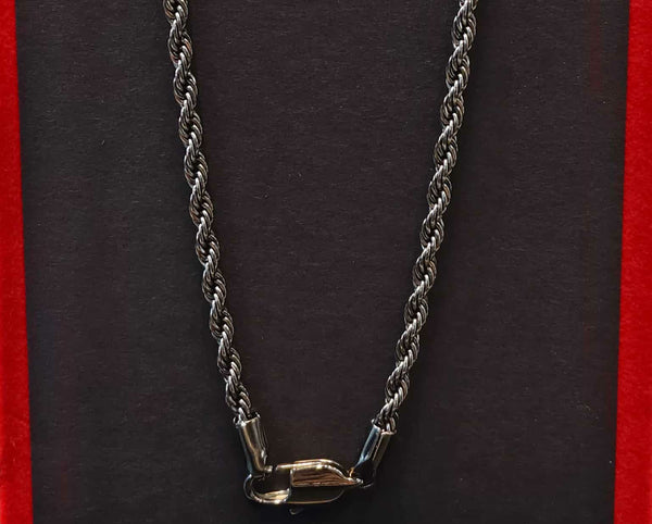 Eminem - Hockey Mask Pendant & Chain (Gun Metal) 20 inch Chain