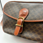 Load image into Gallery viewer, Celine Macadam Shoulder Bag in Brown Coated Canvas (Pre-owned)
