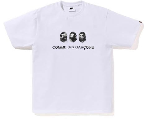 Bape x Comme des Garcon Osaka Camo Tee White