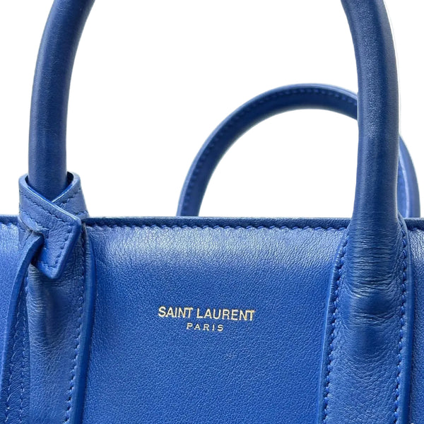 Saint Laurent Royal Blue Calfskin Leather Classic Nano Sac De Jour Bag (Pre-owned) W8B989X