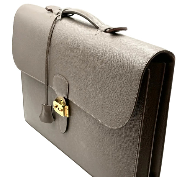 Hermès Hermes Togo Sac A Depeches 38 Briefcase Brown (Pre-owned)