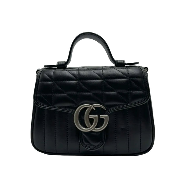 Gucci GG Marmont Matelasse Top Handle Bag Mini (Like new) DRB9DHR