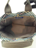 Load image into Gallery viewer, Burberry Blue Label Nova Check Mini Tote Bag in Light Bue Canvas (preowned)

